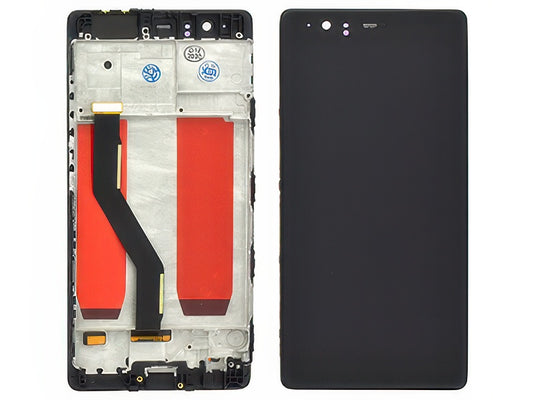 Lcd + Touchscreen + Frame Nero per Huawei P9 Plus Dual-Sim