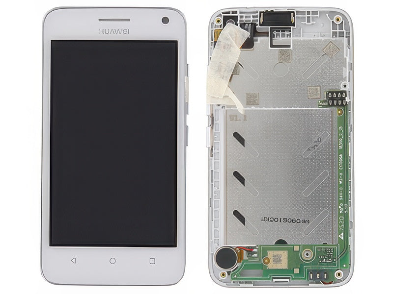 Lcd + Touchscreen + Frame + Altoparlante + Vibrazione + Tasti Laterali Bianco per Huawei Y3 - Y360-U61