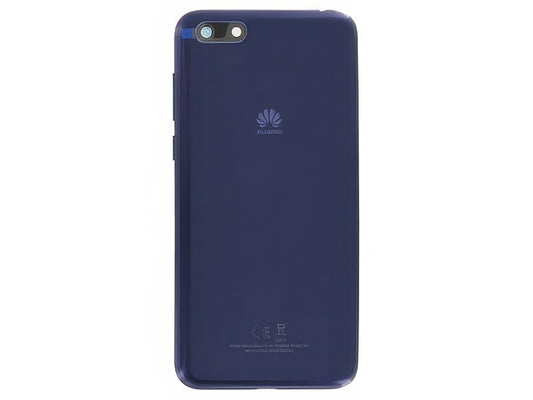 Cover Batteria + Vetrino Camera + Tasti Laterali Blu per Huawei Y5 2018