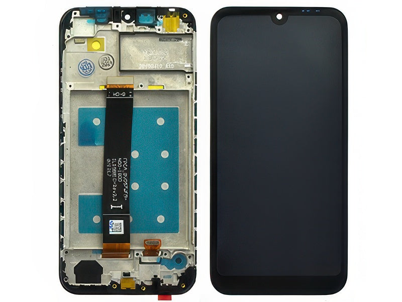 Lcd + Touch Screen + Frame Nero per Huawei Y5 2019