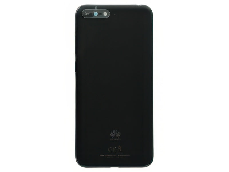 Cover Batteria + Tasti Laterali + Vetrino Camera Nero per Huawei Y6 2018