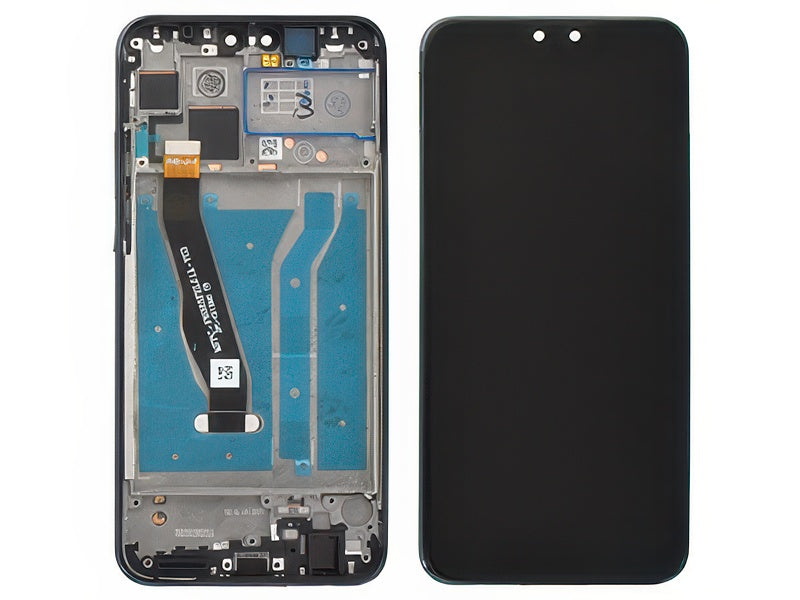 Lcd + Touch Screen + Frame + Tasti Laterali Nero per Huawei Y9 2019