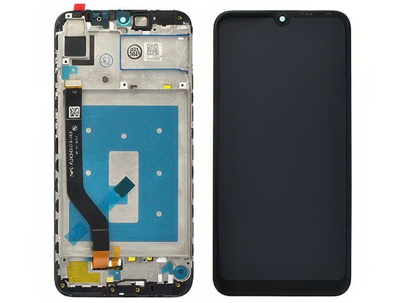 Lcd + Touch Screen + Frame Nero per Huawei Y7 2019
