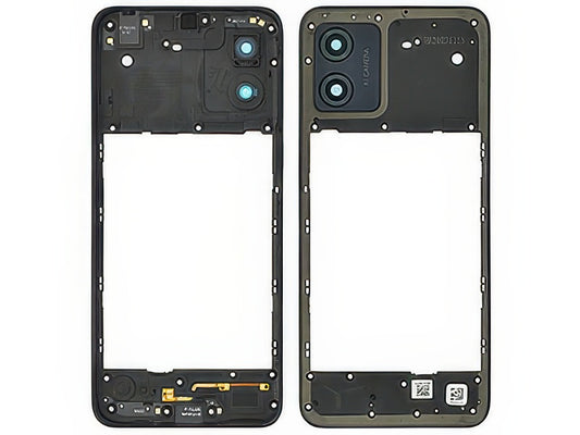 Cover Posteriore + Vetrino Camera Cosmic Black per Motorola Moto E13