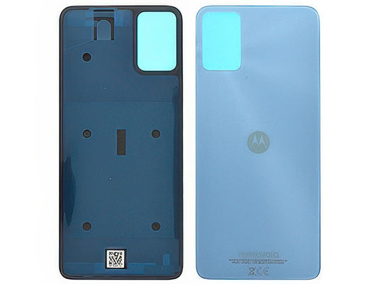 Cover Batteria + Adesivo Crystal Blu per Motorola Moto E22