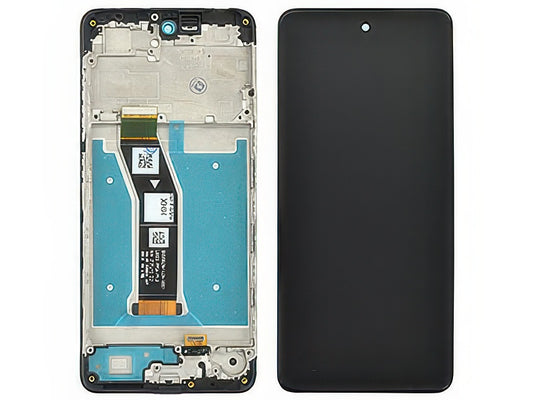 Lcd + Touch Screen + Frame Nero per Motorola Moto E14 4G - Compatibile