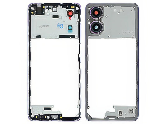 Cover Posteriore + Vetrino Camera Pastle Viola per Motorola Moto E14 4G