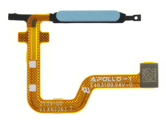 Flat Cable Lettore Impronta Crystal Blu per Motorola Moto E22i