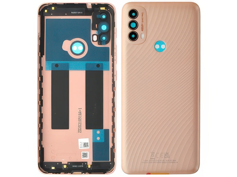 Cover Batteria + Tasti Laterali + Vetrino Camera Rosa Clay per Motorola Moto E40