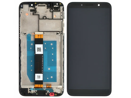 Lcd + Touch Screen + Frame Nero per Motorola Moto E6 Play