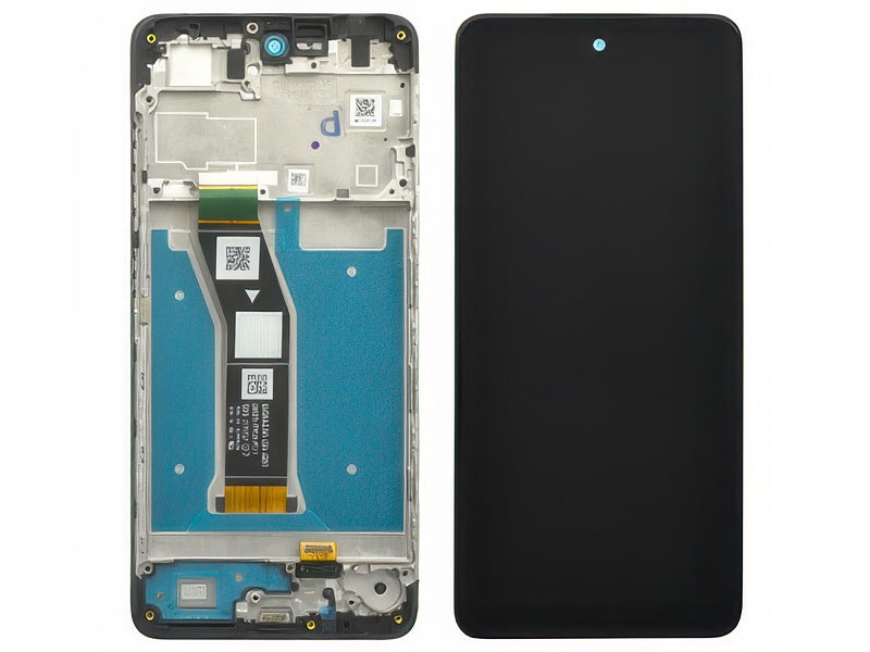 Lcd + Touch Screen + Frame Nero per Motorola Moto G04 4G - Originale Service Pack