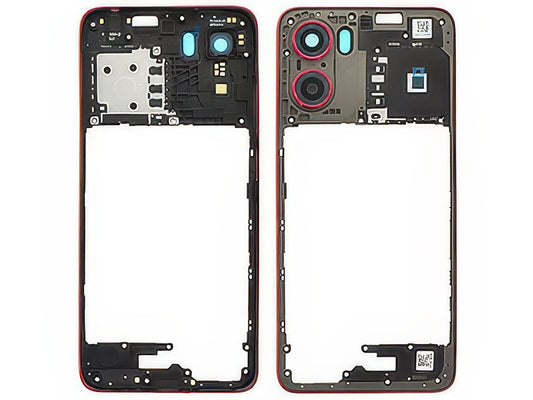 Cover Posteriore + Vetrino Camera Plum Rosso per Motorola Moto G05
