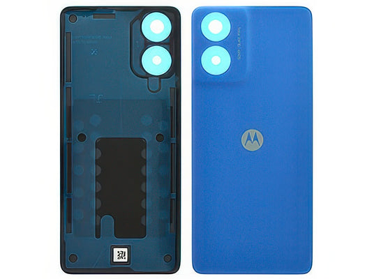 Cover Batteria + Adesivo Satin Blu per Motorola Moto G04s 4G