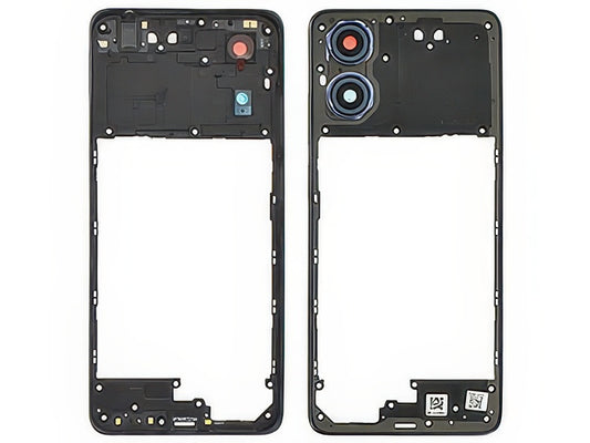 Cover Posteriore + Vetrino Camera Concord Nero per Motorola Moto G04s 4G