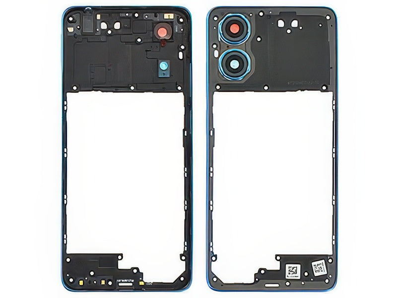 Cover Posteriore + Vetrino Camera Satin Blu per Motorola Moto G04s 4G