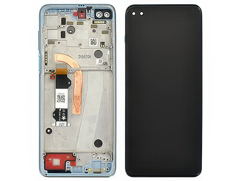 Lcd + Touch Screen + Frame + Tasti Laterali Iridescent Ocean per Motorola Moto G100