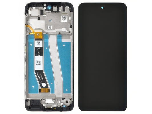 Lcd + Touch Screen + Frame + Switch Tasti Laterali Nero per Motorola Moto G14