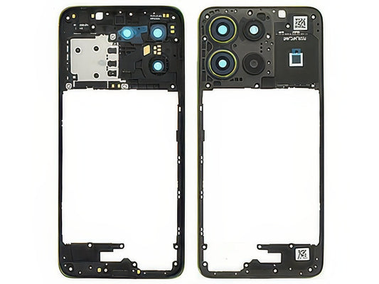 Cover Posteriore + Vetrino Camera + Antenna NFC Iguana Verde per Motorola Moto G15