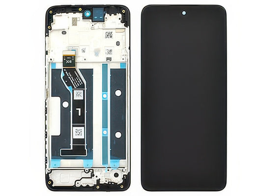 Lcd + Touch Screen + Frame Nero per Motorola Moto G17 - Originale Service Pack