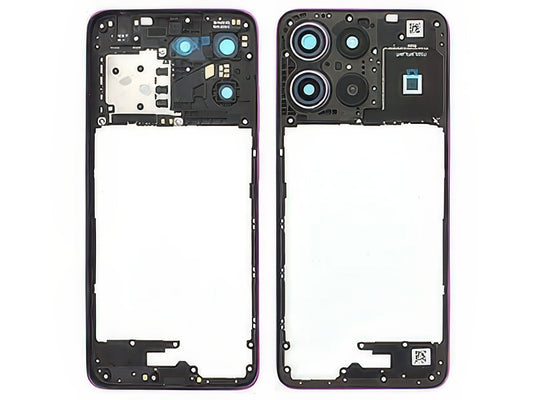 Cover Posteriore + Vetrino Camera + Antenna NFC Bordeaux per Motorola Moto G17