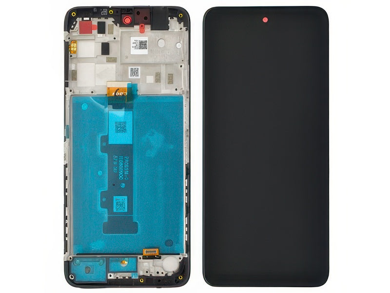 Lcd + Touch Screen + Frame + Switch Tasti Laterali Nero per Motorola Moto G22