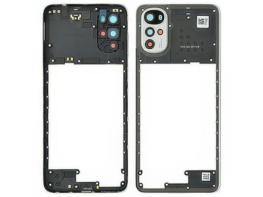 Cover Posteriore + Vetrino Camera + Tasti Volume + Antenna NFC Pearl Bianco per Motorola Moto G22