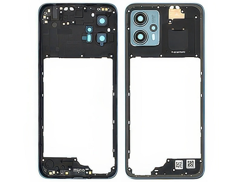 Cover Posteriore + Vetrino Camera + Antenna NFC Steel Blu per Motorola Moto G23
