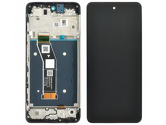 Lcd + Touch Screen + Frame Nero per Motorola Moto G24 4G - Originale Service Pack