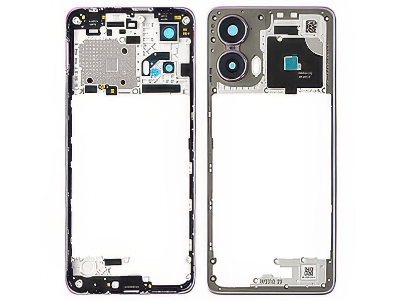 Cover Posteriore + Vetrino Camera + Antenna NFC Rosa Lavender per Motorola Moto G24 4G