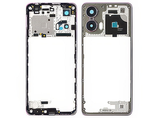 Cover Posteriore + Vetrino Camera + Antenna NFC Rosa Lavender per Motorola Moto G24 4G