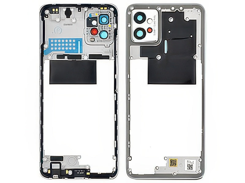 Cover Posteriore + Tasti Volume + Vetrino Camera Satin Argento per Motorola Moto G32