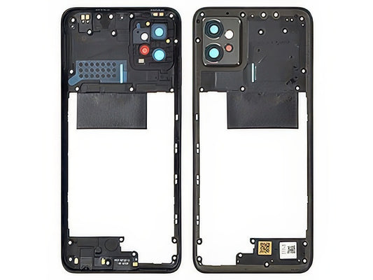 Cover Posteriore + Vetrino Camera + Tasti Volume Mineral Grigio per Motorola Moto G32