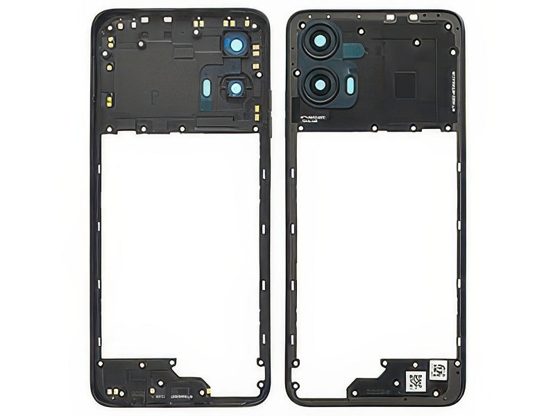 Cover Posteriore + Tasti Volume + Vetrino Camera Charcoal Nero per Motorola Moto G34 5G