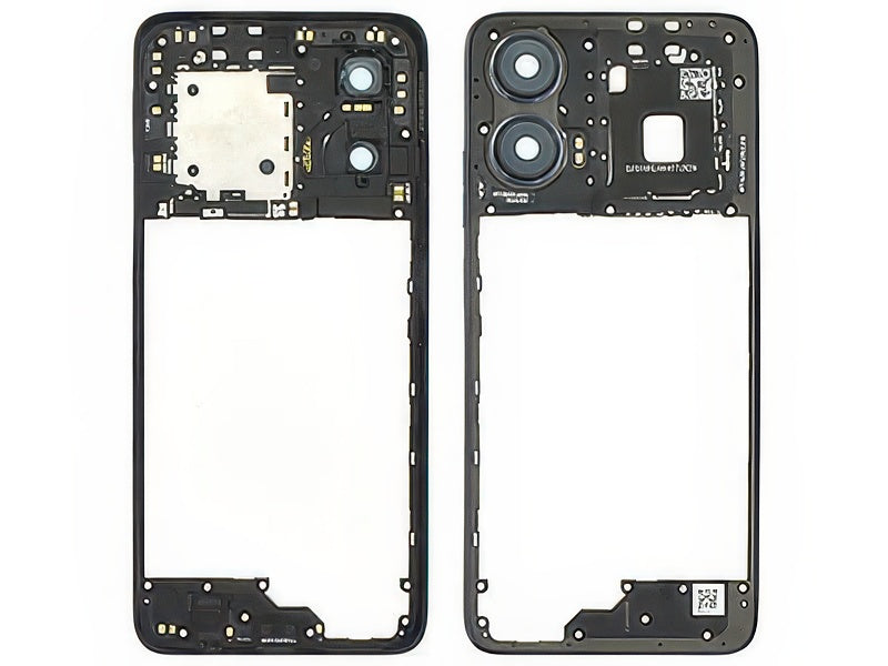 Cover Posteriore + Vetrino Camera + Tasti Volume + Antenna NFC Midnight Nero per Motorola Moto G35 5G