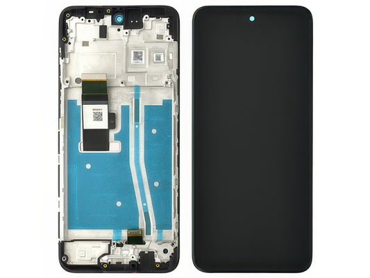 Lcd + Touch Screen + Frame Nero per Motorola Moto G53