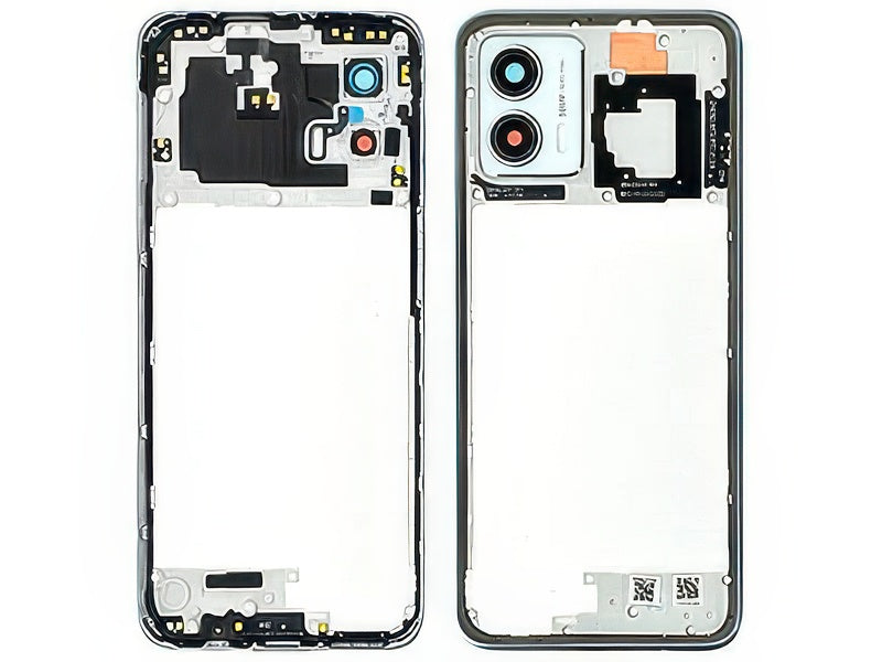 Cover Posteriore + Vetrino Camera + Antenna NFC Artic Argento per Motorola Moto G53