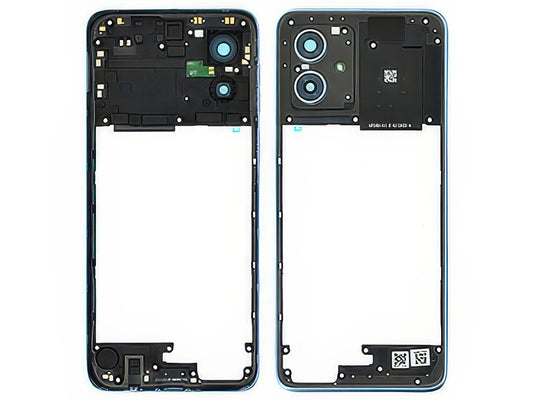 Cover Posteriore + Vetrino Camera + Tasti Volume + Antenna NFC Glacier Blu per Motorola Moto G54 5G