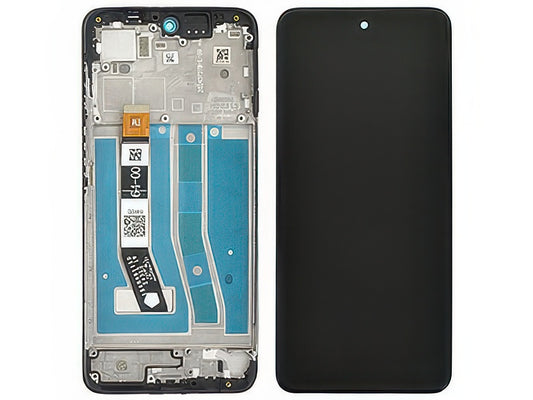 Lcd + Touch Screen + Frame Nero per Motorola Moto G55 5G - Originale Service Pack