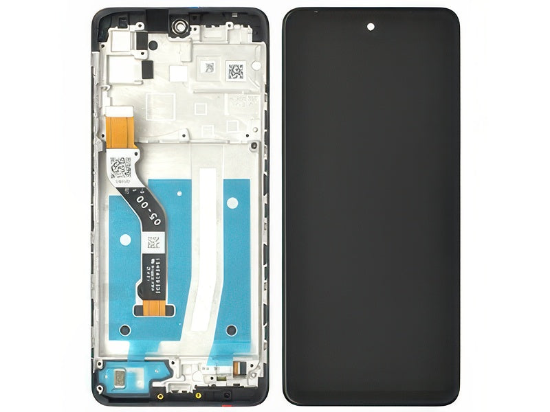 Lcd + Touch Screen + Frame Nero per Motorola Moto G60s