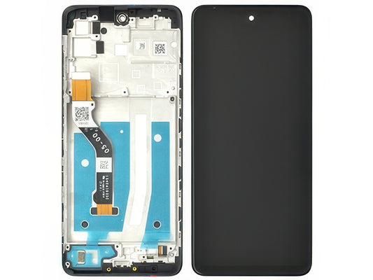 Lcd + Touch Screen + Frame Nero per Motorola Moto G60s