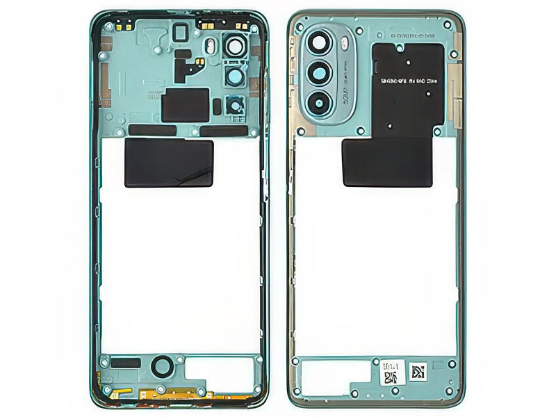 Cover Posteriore + Vetrino Camera + Tasti Volume + Antenna NFC Frosted Blu per Motorola Moto G62 5G