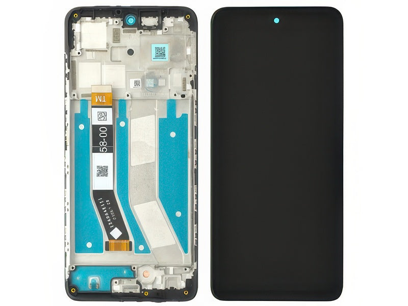 Lcd + Touch Screen + Frame Nero per Motorola Moto G73 - Originale Service Pack