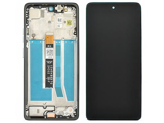 Lcd + Touch Screen + Frame + Tasti Laterali Succulent Verde per Motorola Moto G75 5G