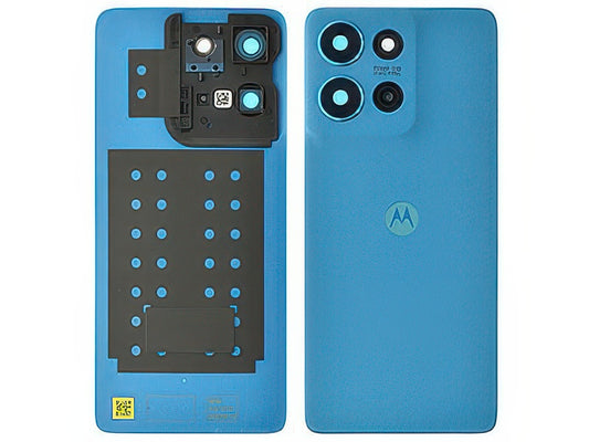 Cover Batteria + Vetrino Camera Aqua Blu per Motorola Moto G75 5G