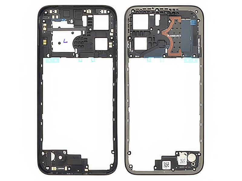 Cover Posteriore + Tasti Laterali + Antenna NFC Nero Olive per Motorola Moto G77 5G
