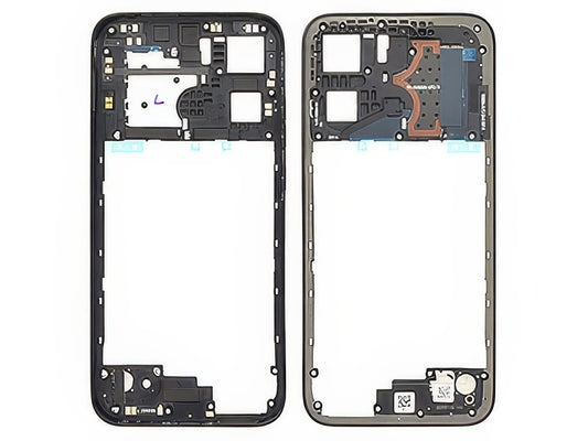 Cover Posteriore + Tasti Laterali + Antenna NFC Nero Olive per Motorola Moto G77 5G