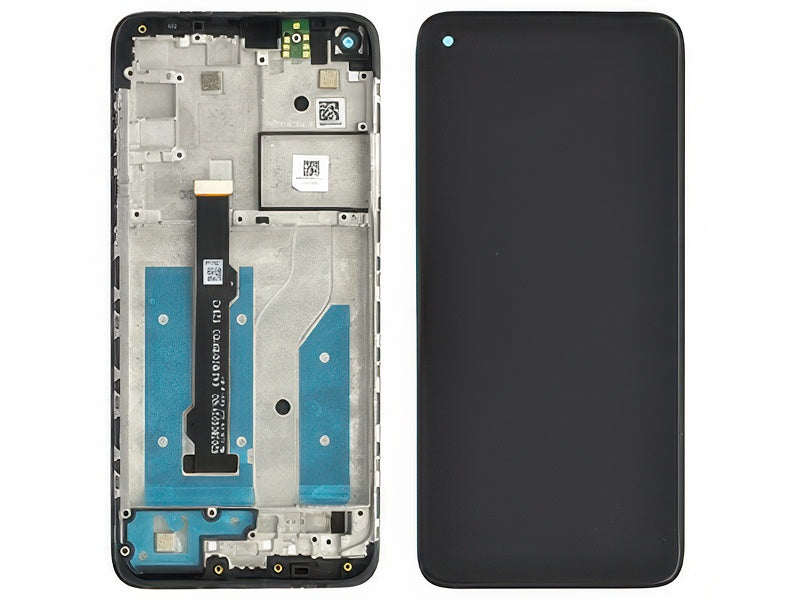 Lcd + Touch Screen + Frame Nero per Motorola Moto G8