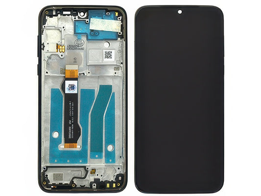 Lcd + Touchscreen + Frame + Tasti Laterali Nero per Motorola Moto G8 Plus
