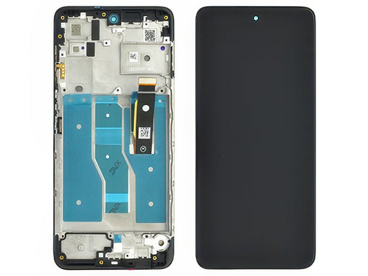 Lcd + Touch Screen + Frame Nero per Motorola Moto G82 5G