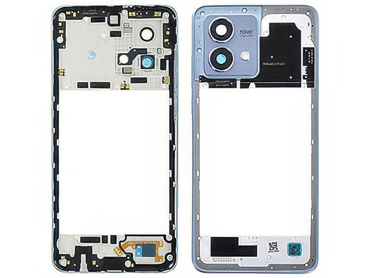 Cover Posteriore + Vetrino Camera + Tasti Laterali + Antenna NFC Marshmallow Blu per Motorola Moto G84 5G